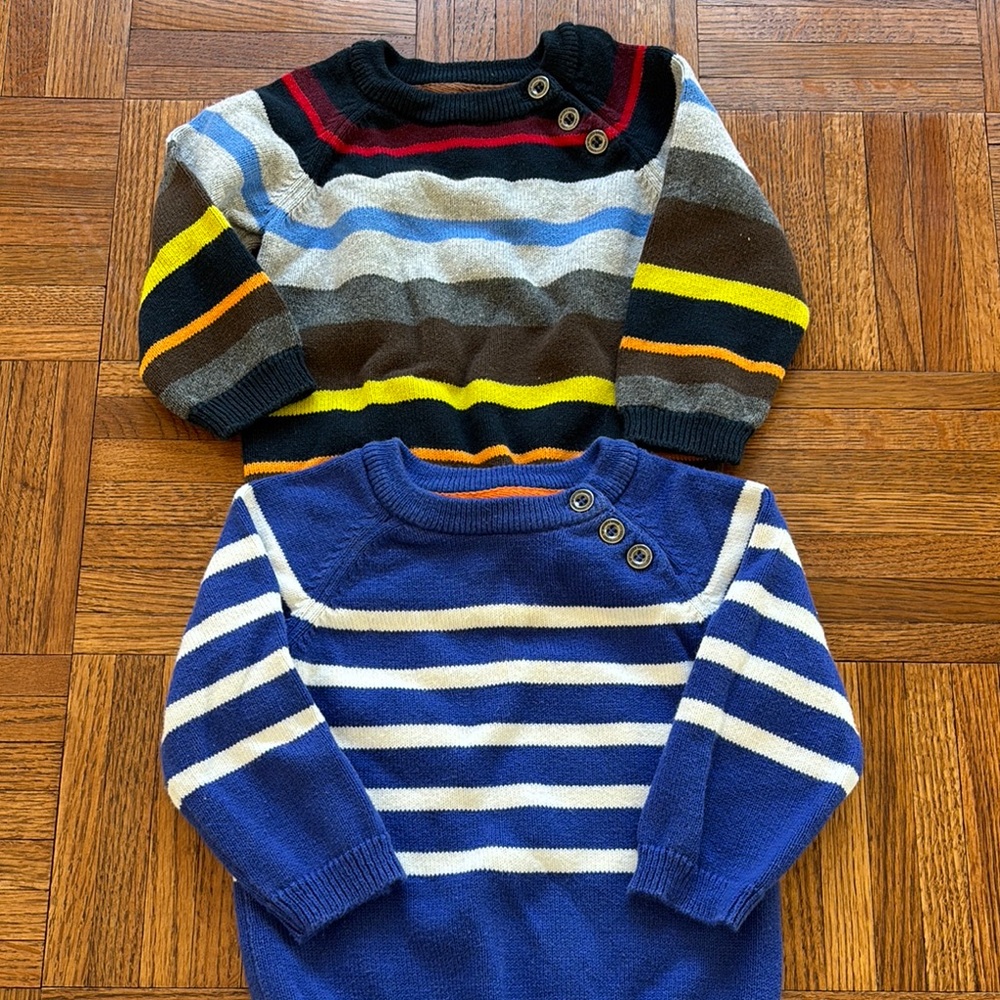 H&M baby Striped Sweater Set - Blue and Multicolor
